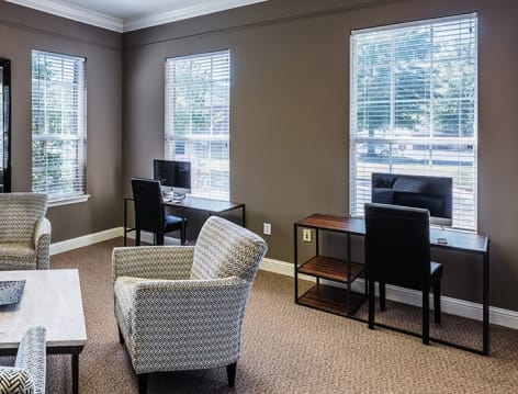 Business Center at Colonial Grand at Madison luxury apartments homes in Huntsville, AL