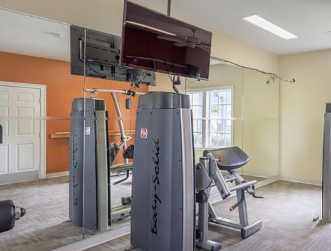Gym at The Paddock Club Huntsville luxury apartment homes in Huntsville, AL