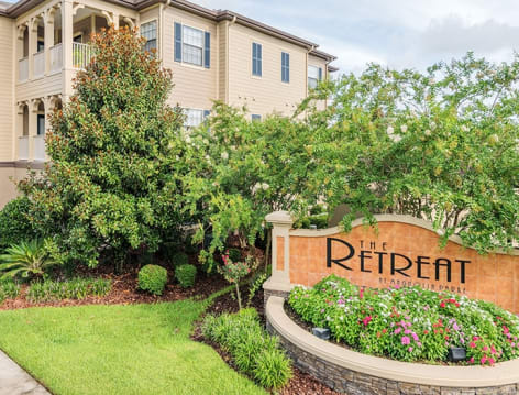 Signage at The Retreat at Magnolia Parke luxury apartment homes in Gainesville, FL