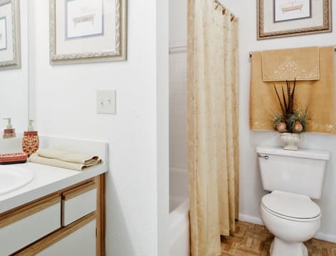 Bathroom at Lakeside Apartments luxury apartment homes in Jacksonville, FL