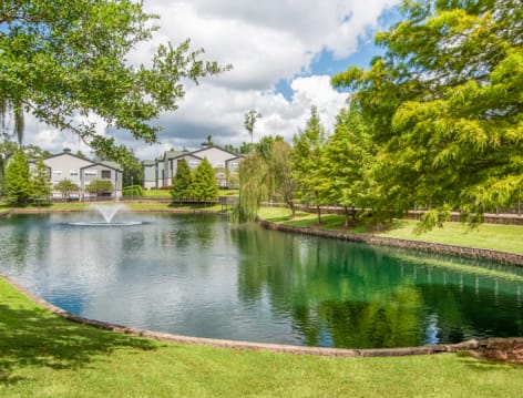 Lake & Walking Trails at Verandas at Southwood luxury apartment homes in Tallahassee, FL