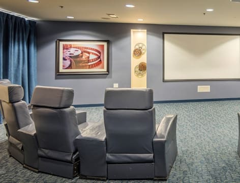 Movie Theater at Allure at Brookwood luxury apartment homes in Atlanta, GA