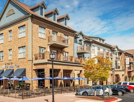 Exterior at Highlands of West Village luxury apartment homes in Atlanta, GA