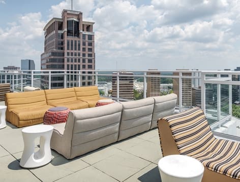 Rooftop at High Rise at Post Alexander luxury apartment homes in Atlanta, GA