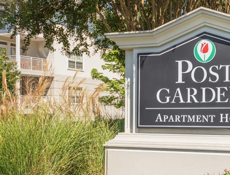 Signage at Post Gardens luxury apartment homes in Atlanta, GA