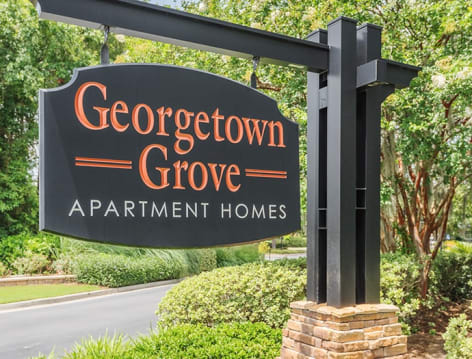 Signage at Georgetown Grove luxury apartment homes in Savannah, GA