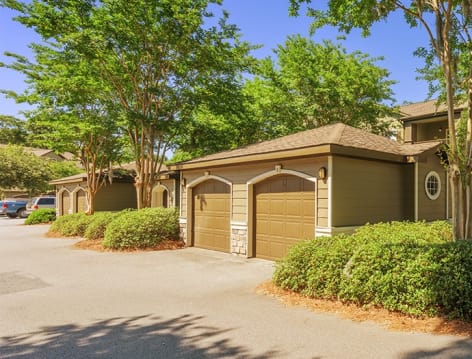 Parking Garage at The Oaks at Wilmington Island luxury apartment homes in Savannah, GA