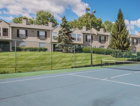 Tennis court at The Village luxury apartment homes in Lexington, KY