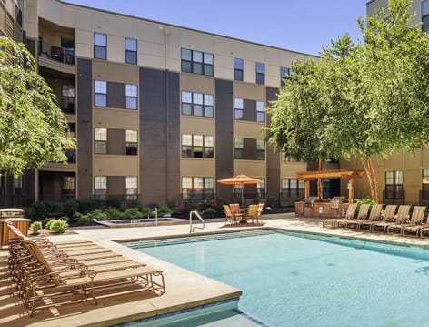 Pool at Market Station luxury apartment homes in Kansas City, MO