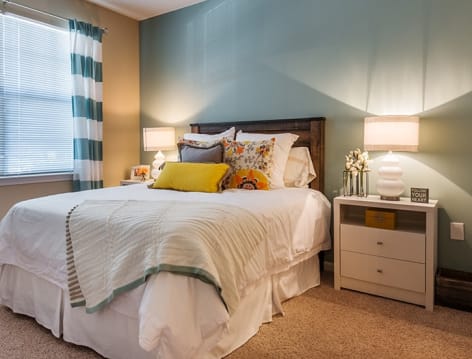 Bedroom at Colonial Grand at Brier Falls luxury apartment homes in Raleigh, NC