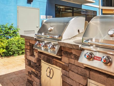 Grilling Area at Hue luxury apartment homes in Raleigh, NC