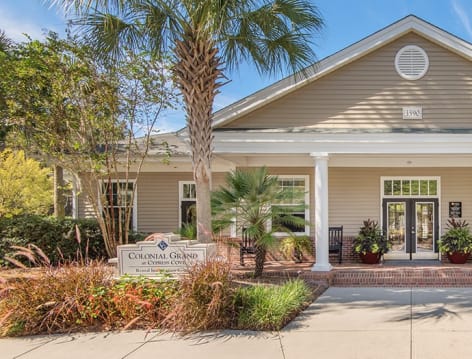 Exterior Leasing Office at Colonial Grand at Cypress Cove luxury apartment homes in Charleston, SC