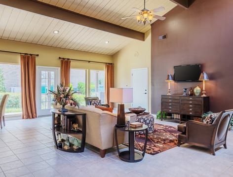 Lobby at Park Haywood luxury apartment homes in Greenville, SC