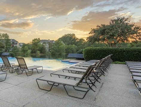 Pool at The Reserve Apartments at Dexter Lake luxury apartment homes in Cordova, TN