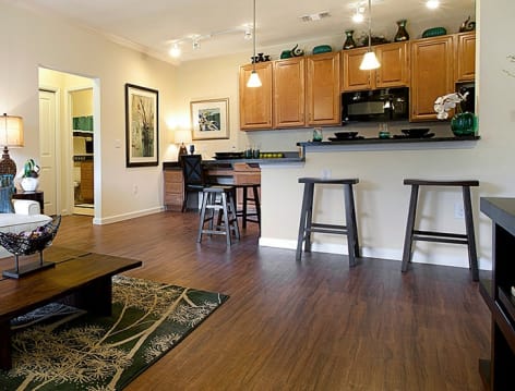 Living Room at Colonial Grand at Double Creek luxury apartment homes in Austin, TX