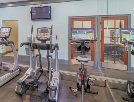 Gym 2 at Grand Reserve at Sunset Valley luxury apartment homes in Austin, TX