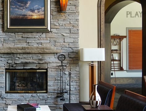 Fireplace at Silverado at Brushy Creek luxury apartment homes in Cedar Park, TX