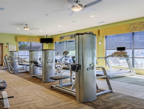 Fitness center at Colonial Grand at Hebron luxury apartment homes in Dallas, TX