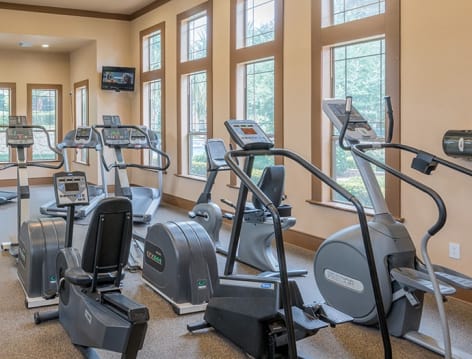 Fitness Center 2 at Grand Courtyards luxury apartment homes in Prairie, TX