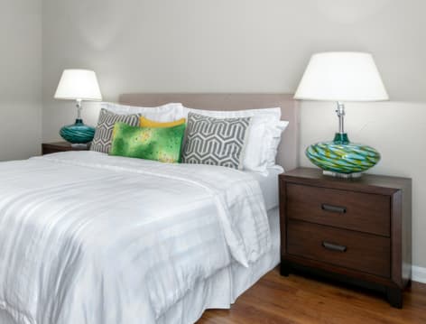 Bedroom at Post Addison Circle luxury apartment homes in Dallas, TX