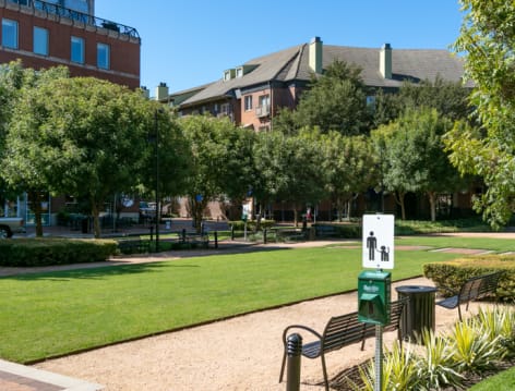 Green Space at Post Addison Circle luxury apartment homes in Dallas, TX