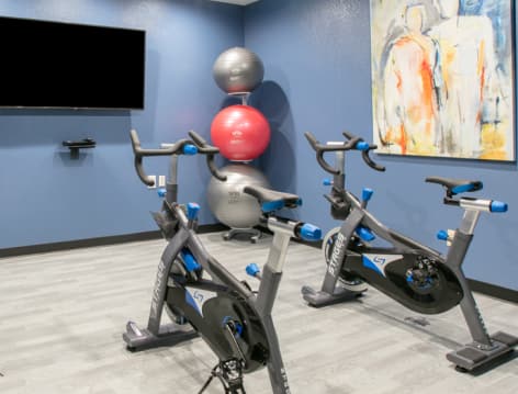 Spin studio at Post Coles Corner luxury apartment homes in Dallas, TX
