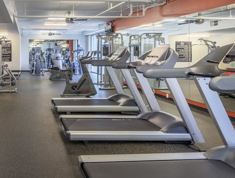 Fitness center 2 at Post Gallery luxury apartment homes in Dallas, TX