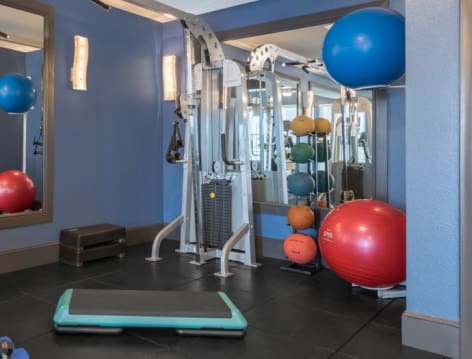 Fitness center 2 at Post Katy Trail luxury apartment homes in Dallas, TX
