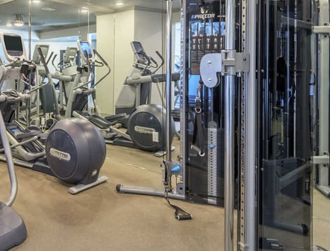 Fitness center at Post Meridian luxury apartment homes in Dallas, TX