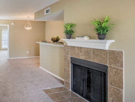 Living Room at Remington Hills at Las Colinas luxury apartment homes in Irving, TX