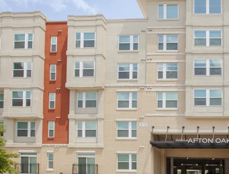 Entrance to Post Afton Oaks luxury apartment homes in Houston, TX