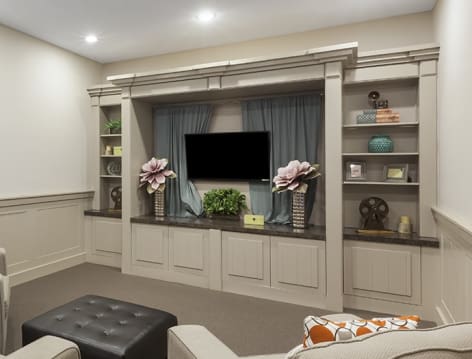 Media room at Reserve at Woodwind Lakes luxury apartment homes in Houston, TX