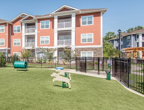 Dog park at Station Square at Cosners Corner luxury apartments in Fredericksburg, VA