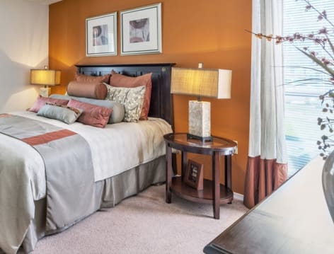 Guest bedroom at Colonial Village at Ashley Park luxury apartment homes in Richmond, VA