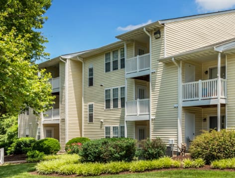 Exterior at Colonial Village at Chase Gayton luxury apartment homes in Richmond, VA