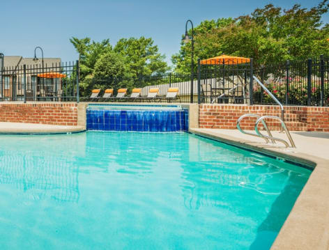Pool at Colonial Village at Hampton Glen luxury apartment homes in Richmond, VA