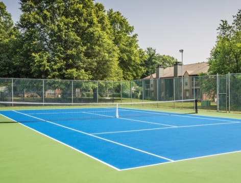 Tennis court at Colonial Village at Hampton Glen luxury apartment homes in Richmond, VA