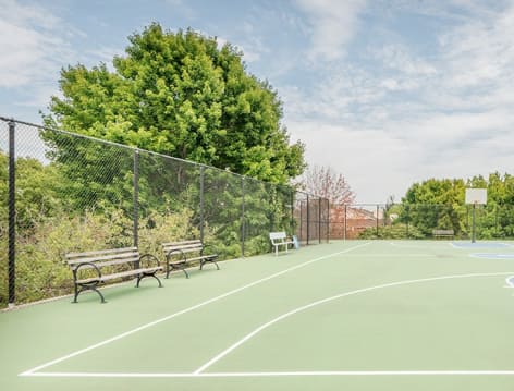 Basketball court at Post Tyson's Corner luxury apartment homes in McLean, VA Near Washington DC