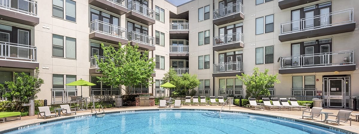 Pool at Post South Lamar luxury apartment homes in Austin, TX