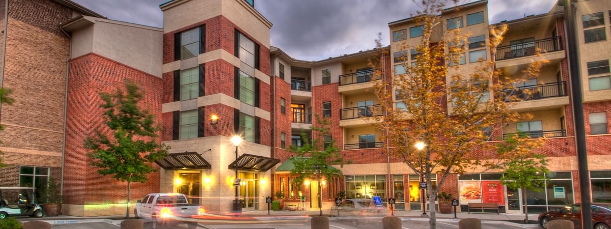 Building exterior at Post Eastside luxury apartment homes in Dallas, TX