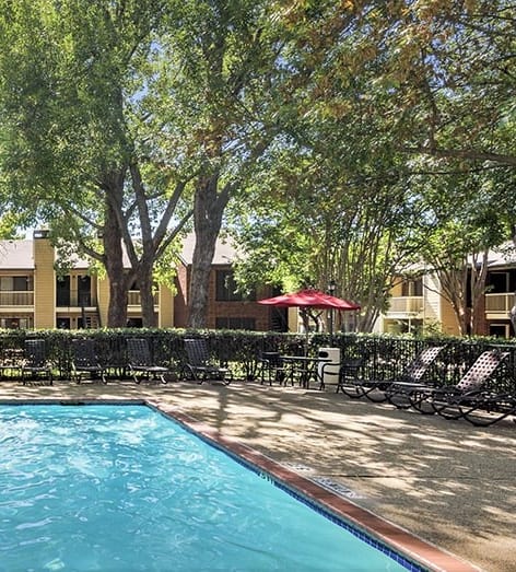 Pool 2 at Courtyards at Campbell luxury apartment homes in Dallas, TX