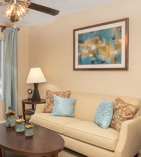 Living Room 2 at Colonial Grand at Old Town Scottsdale North luxury apartment homes in Phoenix, AZ