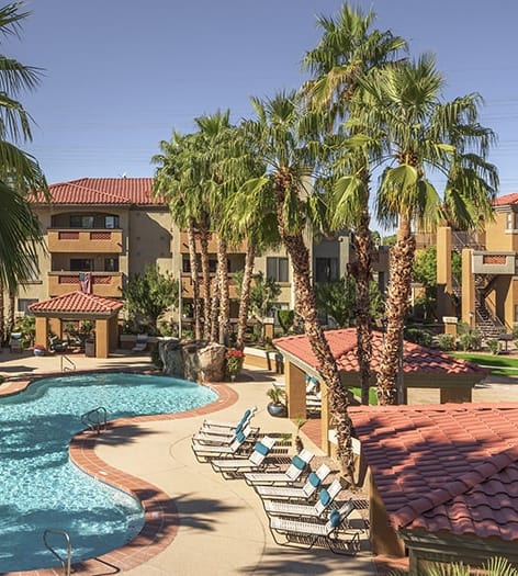 Pool 2 at Colonial Grand at Scottsdale luxury apartment homes in Scottsdale, AZ