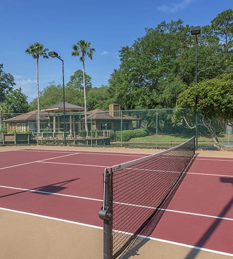 Tennis Court at Coopers Hawk luxury apartment homes in Jacksonville, FL