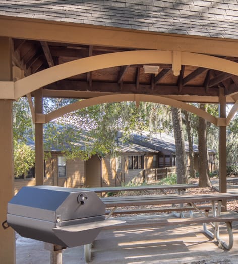 Grill Area at The Paddock Club Tallahassee luxury apartment homes in Tallahassee, FL