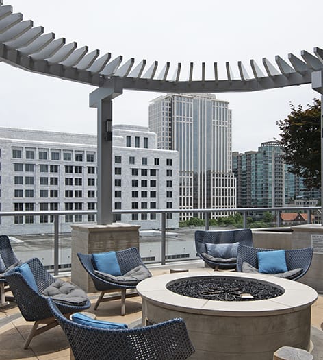 Terrace Fire Pit at Post Midtown luxury apartment homes in Atlanta, GA
