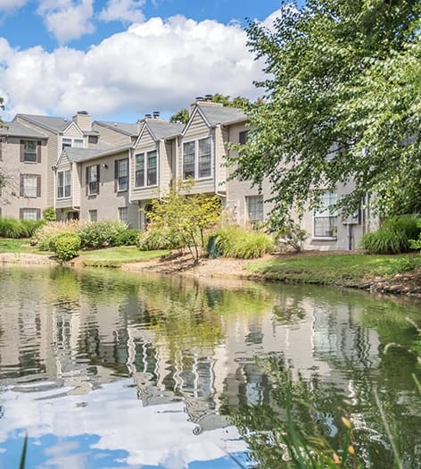 Lake view at The Village luxury apartment homes in Lexington, KY