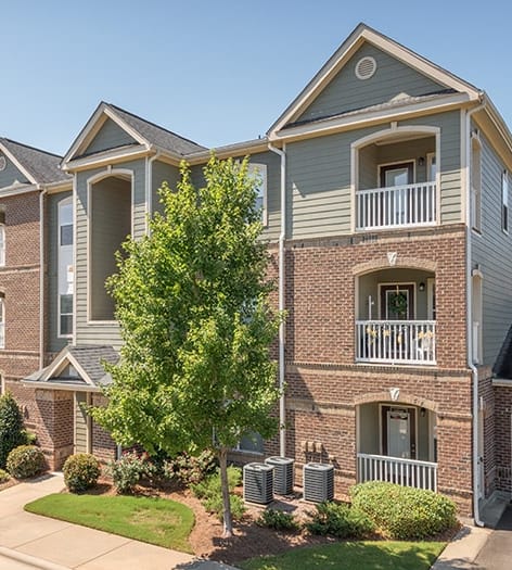 Building Exterior at Colonial Grand Brier Creek luxury apartment homes in Raleigh, NC