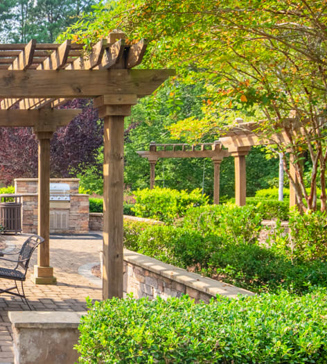 Pergola at Hermitage at Beechtree luxury apartment homes in Raleigh-Cary, NC