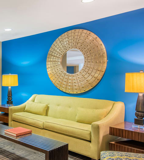 Sitting Area in Clubhouse at Hue luxury apartment homes in Raleigh, NC